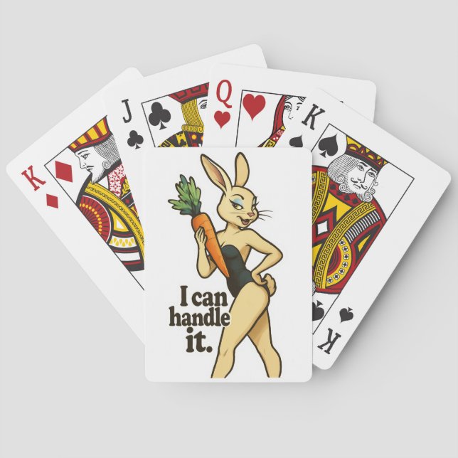 Motivational Bunny Playing Cards – “I Can Handle Spielkarten (Rückseite)