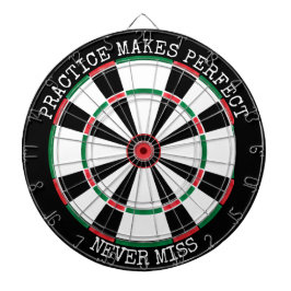 Motivational Dartboard Wall Art Practice Quote Dartscheibe