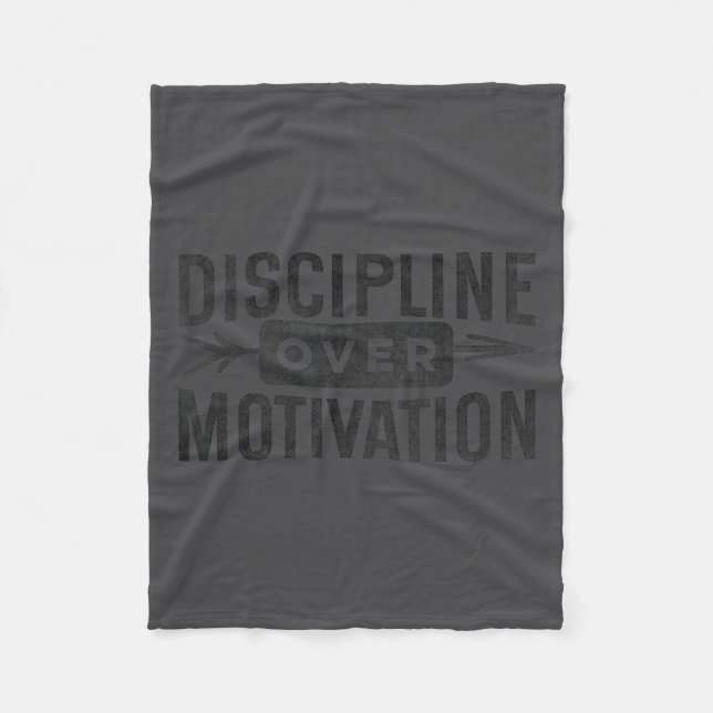 Motivational Discipline Over Motivation Insrationa Fleecedecke (Vorderseite)