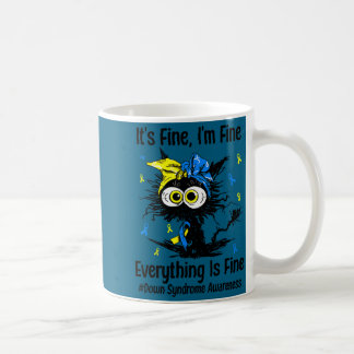 Motivational down syndrome awareness cat t21 kaffeetasse