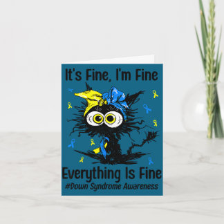 Motivational down syndrome awareness cat t21 karte