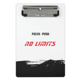 Motivational Fitness White Mini Klemmbrett