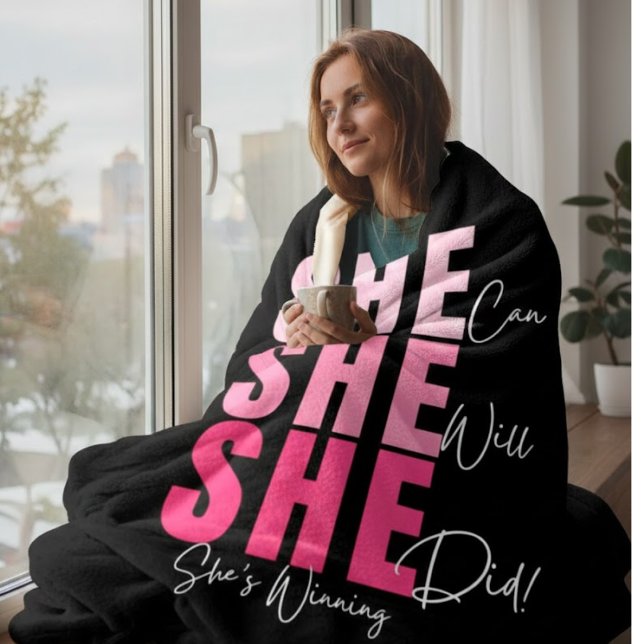 Motivational Fleece Blanket for Women (Von Creator hochgeladen)