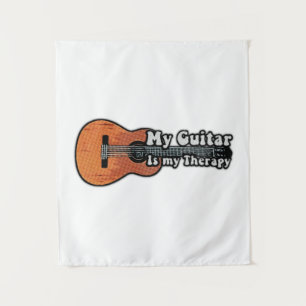 motivational guitar saying for guitar players wandteppich