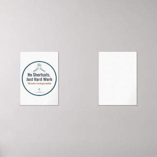 Motivational Hard Work Quote Design – No Shortcuts Bilderwand Sets