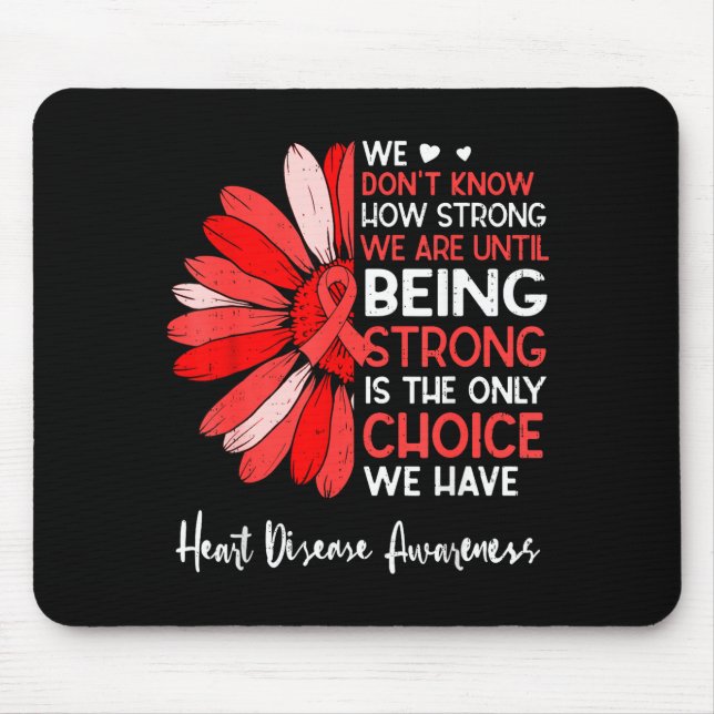 Motivational Heart Health Sunflower Heart Disease  Mousepad (Vorne)