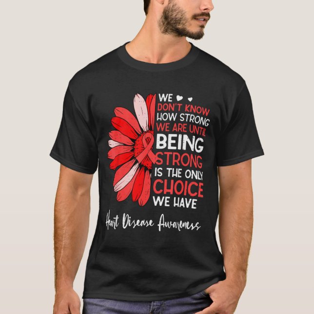 Motivational Heart Health Sunflower Heart Disease  T-Shirt (Vorderseite)