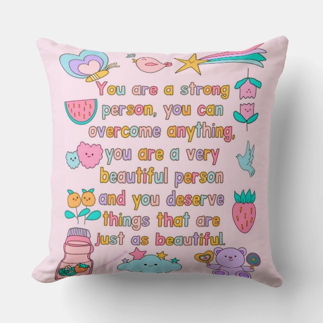 Motivational Home Decor Accent Kissen (Vorderseite)