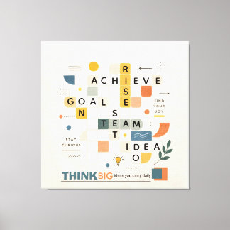 Motivational inspirational minimalist typography leinwanddruck