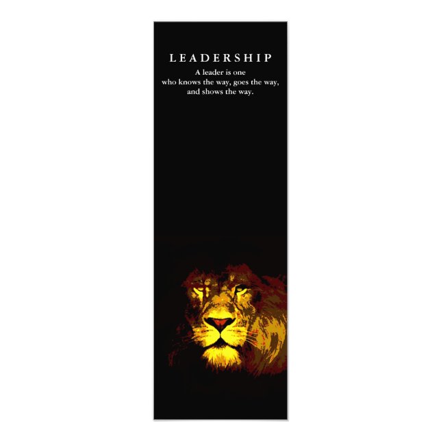Motivational Leadership Lion Fotodruck (Vorne)