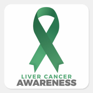 Motivational Liver Cancer Awareness quotes sayings Quadratischer Aufkleber