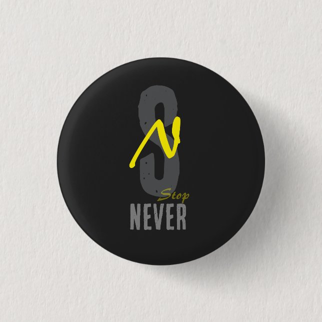 Motivational Minimal Button Pin – Positive Energy  (Vorderseite)