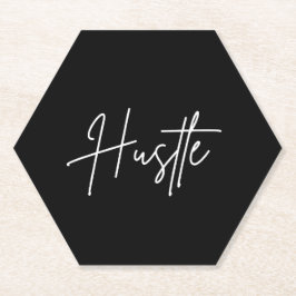 Motivational Paper Coasters - Hustle Quote Untersetzer