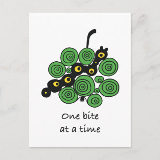 Motivational Postcard "One bite at a time" Postkarte