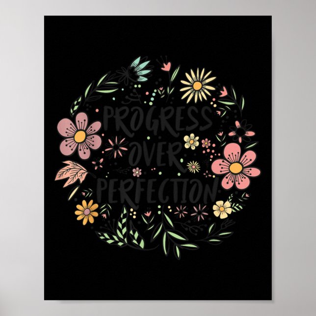 Motivational Progress Over Perfection Back To Scho Poster (Vorne)