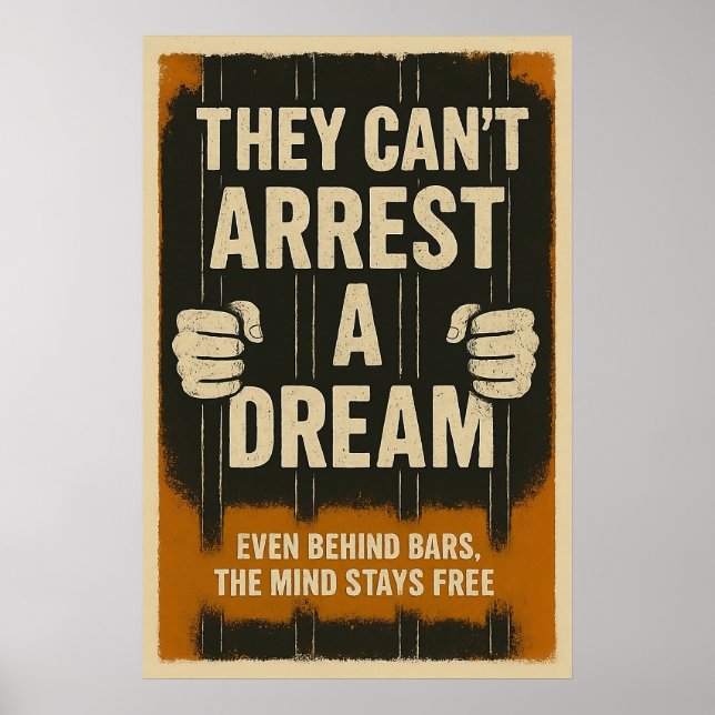 Motivational Quote about Freedom and Dream Vintage Poster (Vorne)