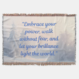  Motivational Quote Blanket "Brilliance & Courage" Decke