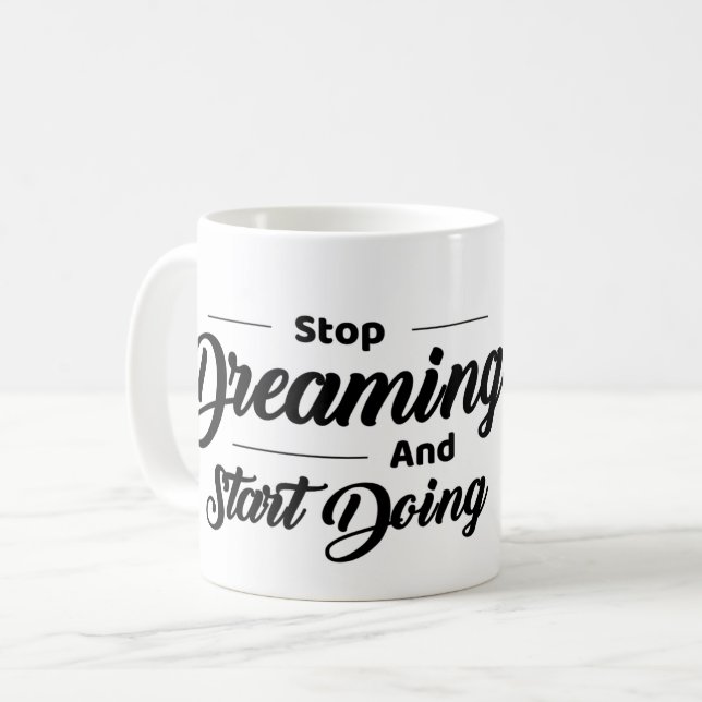  Motivational Quote Mug with Eagle Kaffeetasse (Vorderseite Links)