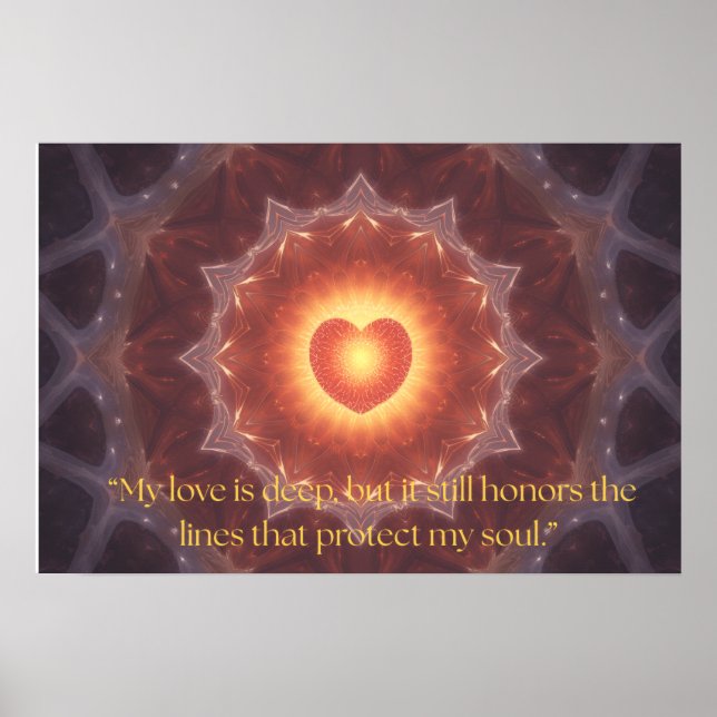 Motivational Quote on Love Poster (Vorne)