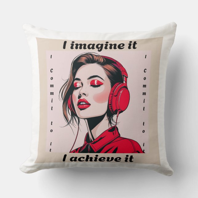 Motivational Quote Pillow Kissen (Vorderseite)