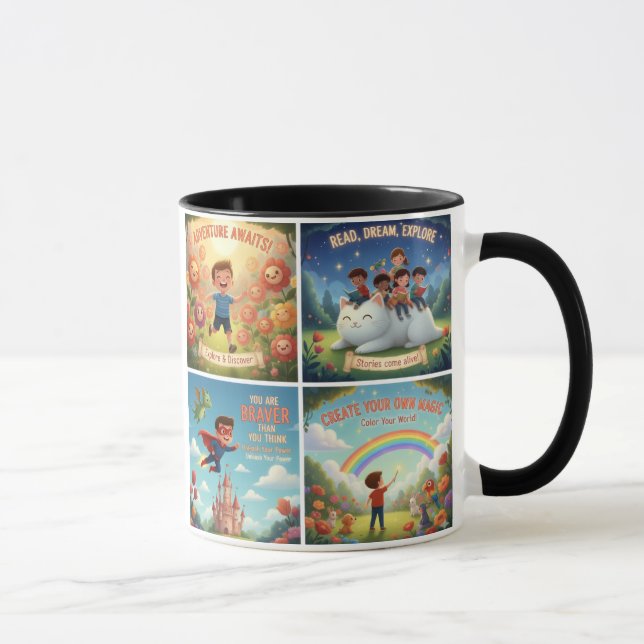 Motivational Quotes for Children's Rooms & Classro Tasse (Rechts)