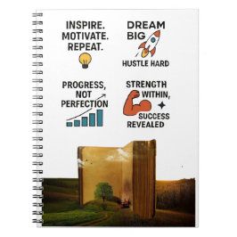 "Motivational Quotes Notebook – Dream Big, Hustle Notizblock