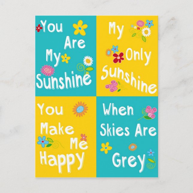 Motivational Sätze der Typography - Collage Postkarte (Vorderseite)