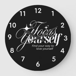 Motivational Self-Love Wall Clock  Große Wanduhr
