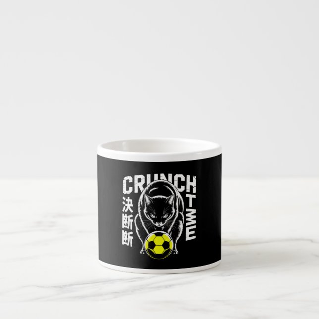 Motivational Soccer Cat - Gift for Coffee Lover Espressotasse (Vorderseite)