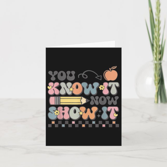 Motivational State Testing Test Day You Know It No Karte (Vorderseite)