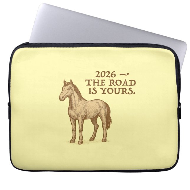 Motivational text and horse laptopschutzhülle (Vorderseite)
