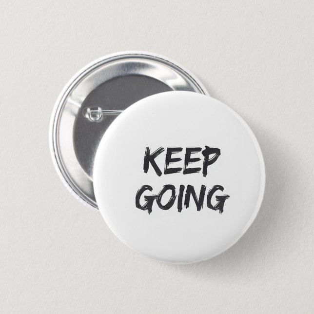 Motivational typography keep going paint stroke button (Vorne & Hinten)