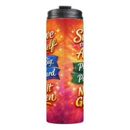 Motivational Water Bottle with Positive Quotes Thermosbecher