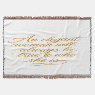 Motivational Women's Quote Blanket Decke