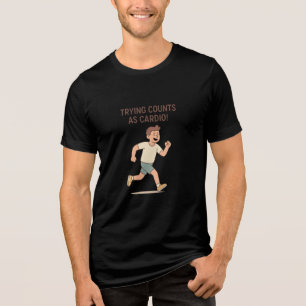 Motivationale Einfachheit – Weiter Minimalistisch Tri-Blend Shirt