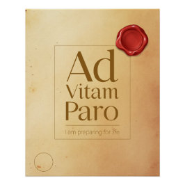 Motivationale Vorbereitung Quote - Latin Poster Ar