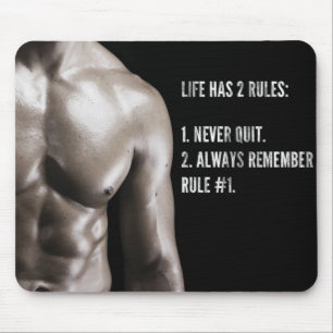 Motivationales Fitness Gym Mousepad