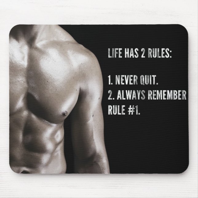 Motivationales Fitness Gym Mousepad (Vorne)