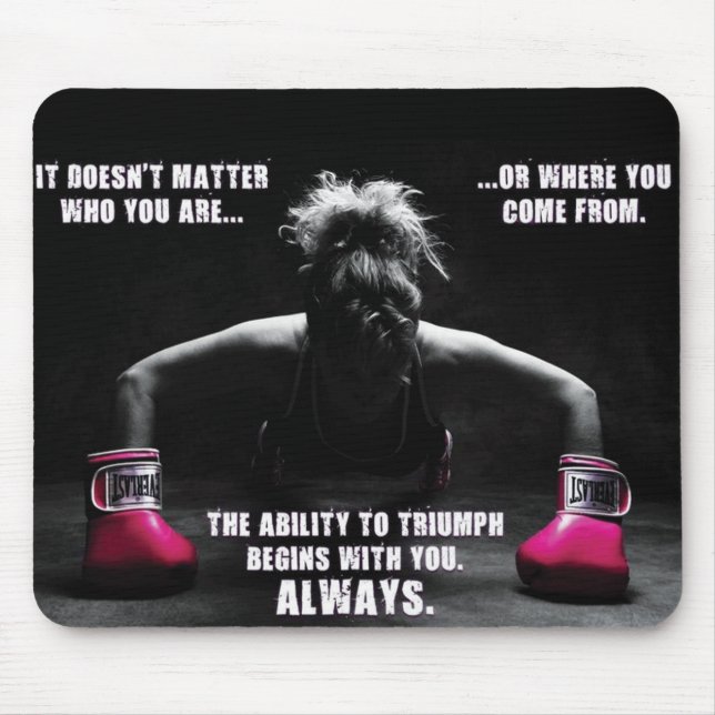 Motivationales Fitness Gym Mousepad (Vorne)