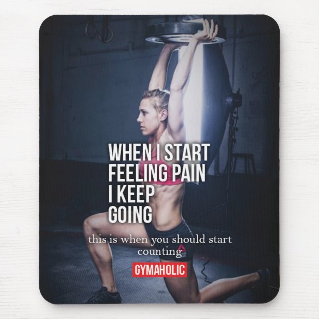 Motivationales Fitness Gym Mousepad (Vorne)