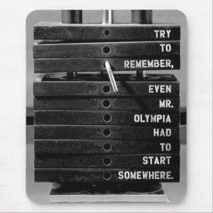 Motivationales Fitness Gym Mousepad