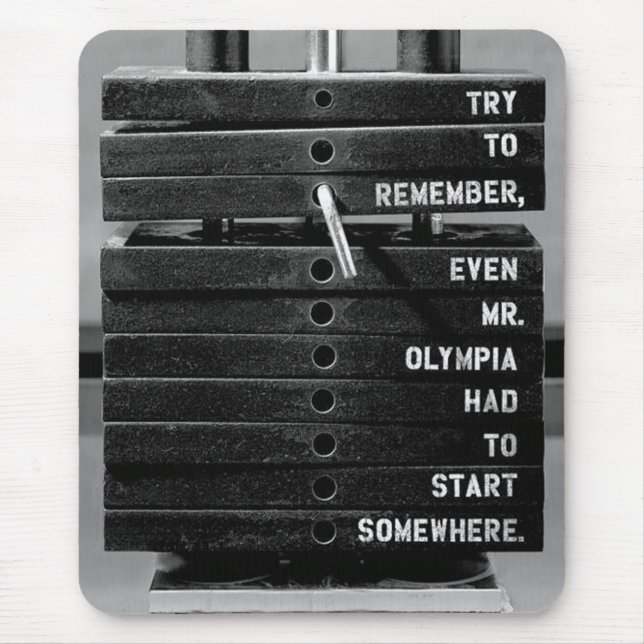 Motivationales Fitness Gym Mousepad (Vorne)