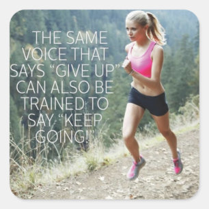 Motivationales Fitness Gym Quadratischer Aufkleber