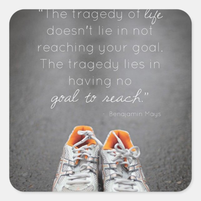 Motivationales Fitness Gym Quadratischer Aufkleber (Vorderseite)