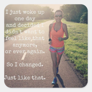 Motivationales Fitness Gym Quadratischer Aufkleber