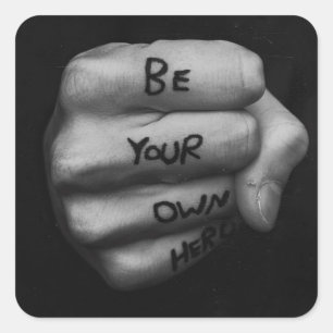 Motivationales Fitness Gym Quadratischer Aufkleber