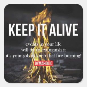 Motivationales Fitness Gym Quadratischer Aufkleber