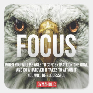 Motivationales Fitness Gym Quadratischer Aufkleber