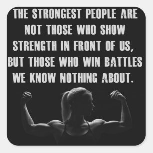 Motivationales Fitness Gym Quadratischer Aufkleber