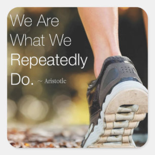 Motivationales Fitness Gym Quadratischer Aufkleber